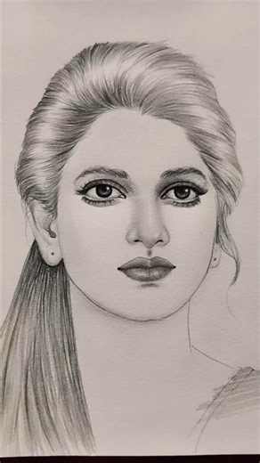 Beautiful Girl Pencil Sketch 😍🖌️ #pencilsketch #shorts #viral #drawing #trending #pencildrawing