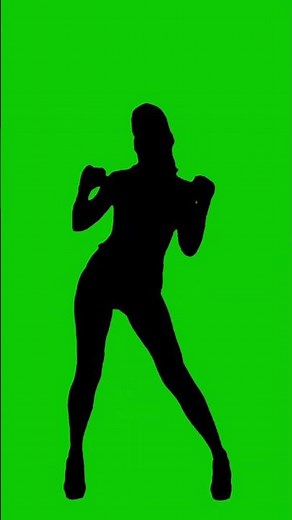 Dancing Silhouette of Female with Green Screen #shorts - VideNoCopy