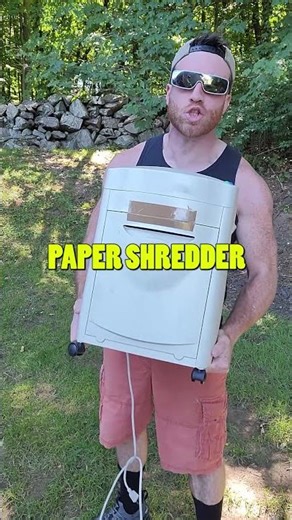Using a PAPER SHREDDER as a BASKETBALL #comedy #shorts