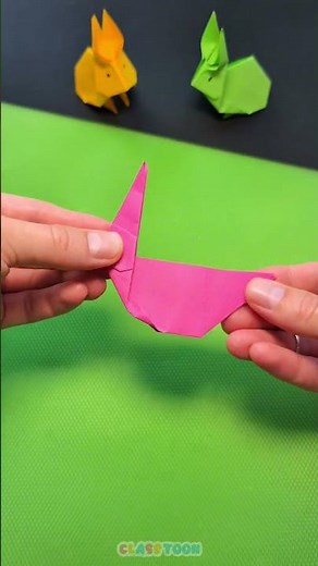 🐰 I FOLDED a cool origami bunny! 🥕 #DIY #Kids