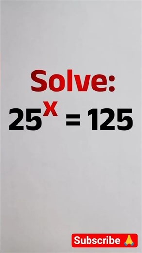 Solved in 25 Seconds | Exponential Equation #maths #algebra #mathstricks #mathshorts #exponents