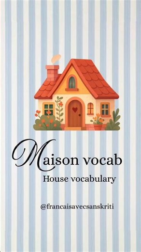 *pronunciation* maison vocab || house vocabulary in french pronunciation #frenchpronunciation