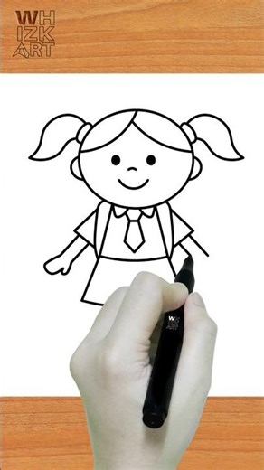 Draw a student girl under 60 seconds!