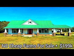 North Carolina Farmhouse For Sale | $199k | 3 acres | 3bd | Barn | North Carolina Farms For Sale