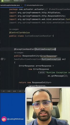 Global Exception Handler in Spring Boot #exceptionhandling #backenddev #backendwebdevelopment