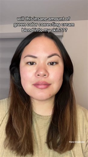 I was not expecting THAT much product to give me a natural skin-like finish 😮‍💨 #heroemployee #colorcorrecting
