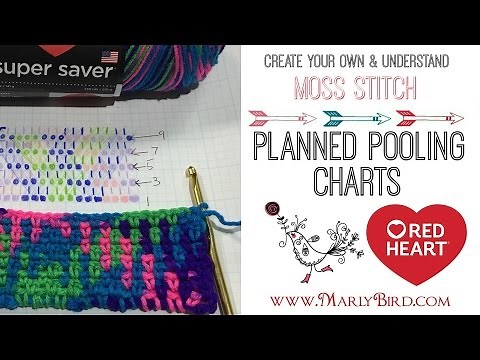 How to Create Crochet Planned Pooling Charts for Moss Stitch
