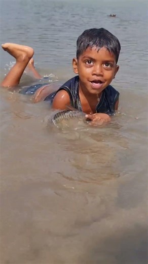 Amazing Boy Catching Fish By Hand #fishing