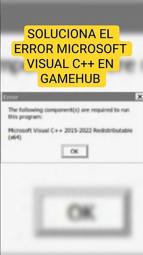 ¿CÓMO SOLUCIONAR EL ERROR MICROSOFT VISUAL C ++? GAMEHUB/WINLATOR