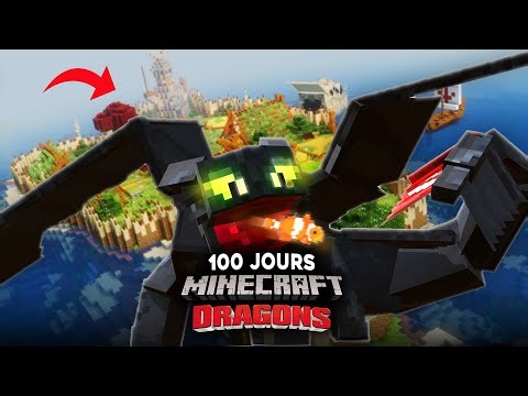 J’ai Survécu 100 JOURS DANS LE MONDE DE DRAGONS sur Minecraft !