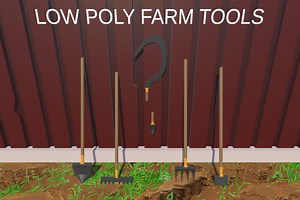 Low Poly Farm Tools - Unity Asset by saboehnke