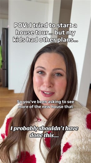 So you wanted a new house tour... and my kids took over… Starting with the family room because this is the most-used spot in our house - and somehow the couch became the main character. The boys hijacked my phone, the dog jumped up with red clay paws, and we wiped it clean like it was nothing. If you want the exact couch fabric details, head to the link in my profile! I'm excited to partner with @Homebody They're having a huge Presidents' Day sale with 30-40% off at my link. 2/9-2/16 only! Also.