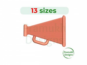Megaphone Embroidery Design (1.5–7.5 Inch) – Mini Megaphone, Cheerleader, Machine Embroidery, Instant Download Digital File - Etsy
