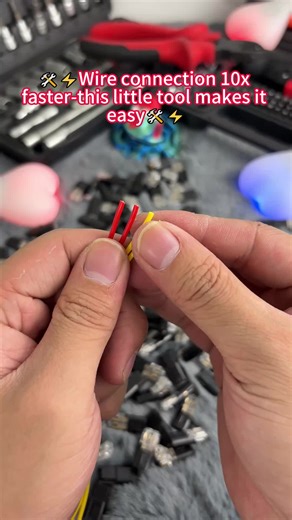wire connection 10x faster-this little tool makes it easy#fyp #viral #wiring #electrician #tiktokshop