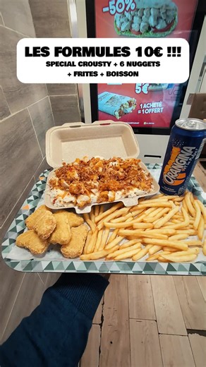 FORMULES PERMANENTES 10€ 🔥 Voici les 4 formules disponibles à 10 balles : ✅ Triple Cheese Double Cheese Frites Boisson ✅ Wrap Double Tenders B.S.B 4 Nuggets Frites Boisson ✅ Tasty Crousty 6 Nuggets 1 Frite 1 Boisson ✅ Tacos B.S.B Frites Boisson 👉 Pour en profiter, envoie “Team Special” sur WhatsApp 07 82 42 14 70 Tu reçois ton identifiant, tu le présentes en caisse. *Code envoyé dans un délai de 24h maximum. Et maintenant dites-nous 👀 Vous mettez quoi dans la formule 15€ ? Et dans la 20€ ? No