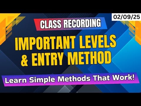 Intraday Trading Class Recording | Key Levels & Entry Method Explained