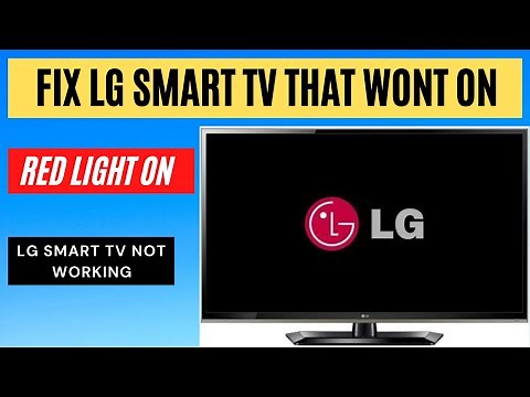 HOW TO FIX LG SMART TV WONT TURN ON, RED LIGHT ON