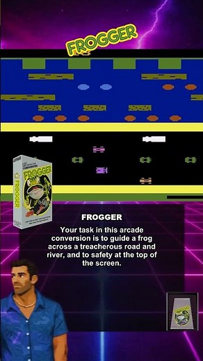 Frogger (Atari 2600) - Your task in this arcade conversion is to guide a frog across a treacherou...
