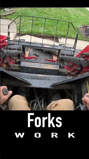 How To Remove A Driveway With Forks! Skid Steer Work #concrete #concreter #everythingaboutconcrete
