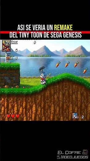 Asi es como se veria una remake del clasico Tiny Toon de Sega Genesis #retro #retrogaming