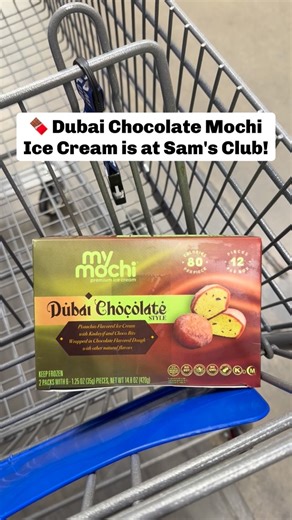 7.5K views · 28 reactions | 襤 NEW My/Mochi Dubai Style Chocolate Ice Cream - this flavor sounds incredible! Creamy chocolate ice cream wrapped in soft, chewy mochi for the perfect bite-sized treat  Just $7.94! #samsclub #dubaichocolate #mochi | Sam’s Club Lovers | Facebook