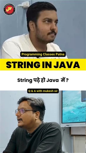 Programming Classes on Instagram: "String in Java - interview Question | Java Interview question and answer mostly asked - TCS, Wipro, Deloitte . . . . Follow @programming_classes learn more Tags Your Friends Don't forget Like ♥️ and share 💬 Save for future references 📖 . . #java #javaprogramming #javaforbeginners #stringinjava #coding #programming #learnjava #javabasics #javacoding #codingtutorial #fyd #reelkarofeelkro #reelinstagram #instareel #programmingclasses #mukeshsir"