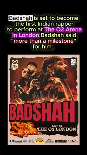 Badshah Makes History! |1st Indian Rapper at The O2! |#badshah #shortsfeed #trending #shorts #viral