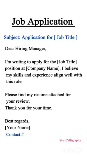 How to write Job Application in English | Application for Job in Written Form | Learn English