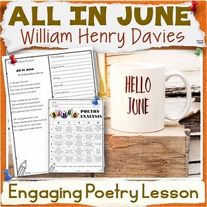 June POETRY LESSON Plan Summer Poem Study Analysis Annotation Activities