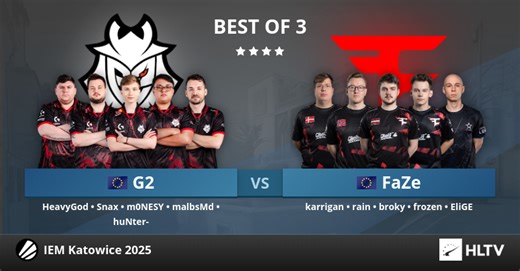 G2 vs FaZe at IEM Katowice 2025