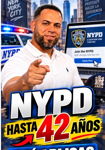 ATENCIÓN NEW YORK: ahora tienes una nueva oportunidad para entrar al NYPD. Antes el límite de edad era menor de 35 años, pero ahora personas de hasta 42 años pueden aplicar para ser Police Officer en New York City. En este video te enseño paso por paso cómo buscar NYPD Recruit, entrar a Police Officer Careers, encontrar el examen de NYPD y comenzar tu aplicación. También te explico el requisito de los 24 créditos de college que necesitas para continuar el proceso. Si tienes 35, 36, 37, 38, 39, 4