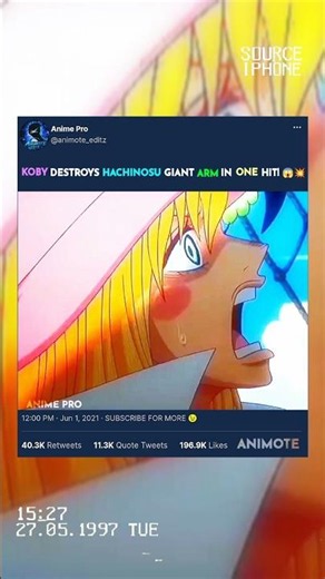 Koby Destroys Hachinosu Giant Arm In One Hit! 😱💥