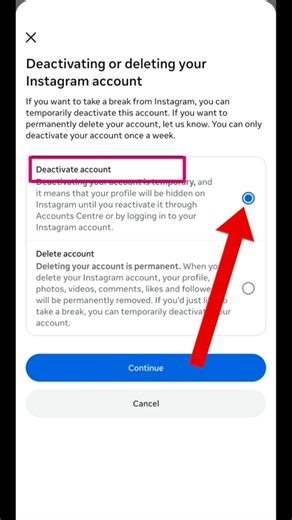 Instagram Deactivate Kaise Kare New Update | Deactivate Instagram account 2026 #shorts #instagram