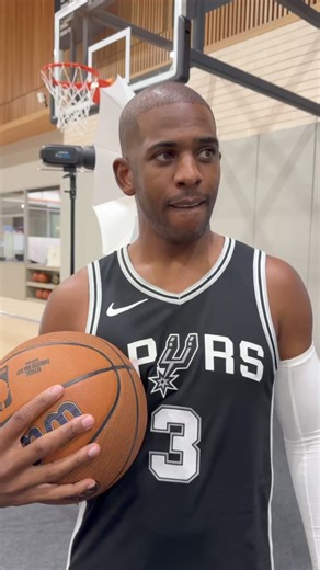 CP3 ready to take the court with his new teammate, Wemby! 🙌 #NBAMediaDay | NBA