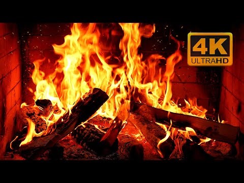 🔥 4K Fireplace with Burning Logs – Relaxing Crackling Fire Sounds for Sleep & Cozy Moments