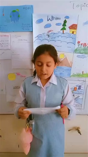 Students of class 4 during their presentations on "Climate Change" in the Social Studies lesson. | The Fountain School, Quetta