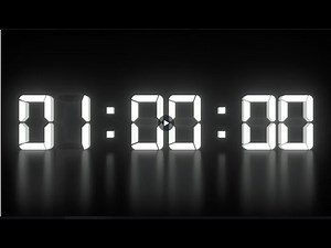 60-Second Countdown Timer | Black Background