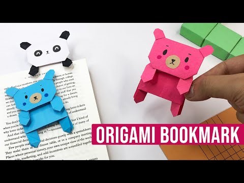 How to Make an Easy Origami Teddy Bear & Panda Bookmark | Paper Craft