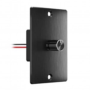 12 Volt PWM LED Dimmer Switch 15A 180W, Push On Off, Rotary Knob Dimming,12V 24V Light Dimmer for RV Boat Truck Camper Van Trailer Light Fixtures, LED Strip Light (Black Panel)