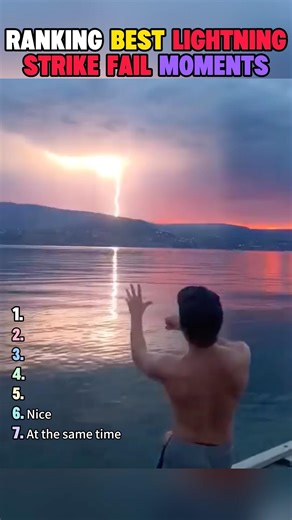 Ranking the best lighting strike fail moments #ranking #foryou #funny #best #lightingstrike #fyp