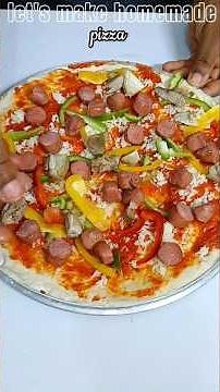 homemade pizza recipe 😋 #pizza #homemade #fyp #foodie