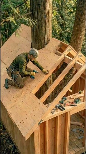 Building a Luxury Treehouse in the Forest🌲