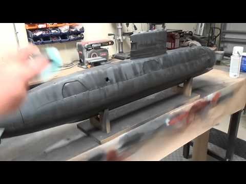 Upholder Class submarine RC buildup CH6 - Paint and Weather