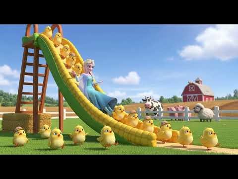Elsa’s Slidey Farm Day — Fluffy Chicks at Play
