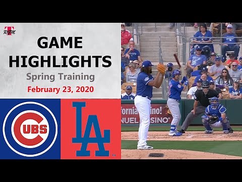 Chicago Cubs vs. Los Angeles Dodgers Highlights - February 23, 2020 (Spring Training)