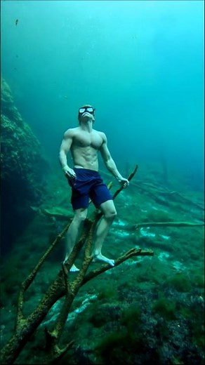 Standing at the bottom of the cenote in Mexico. #cenote