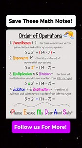 VERY USEFUL ORDER OF OPERATIONS Math Notes 😱❤️ Don't forget to follow for more. Thank you po😊❤️ Please Support our YouTube channel👇👇 https://youtube.com/@MathTricksTutorialVideos?si=43GRJ8JqTQAzRwbw #mathnotes #mathematics #mathtricks #MathTricksTutorial #maths #mathtrick #mathtutorial #basicmath #basicmathreview #viral #trending #educational #mathshortcut #mathhacks #tutorial #lovemath #mathematicstutorial #mathreview #reels #reelsvideo #reelsviral #reelsfb #fyp | Math Tricks Tutorial