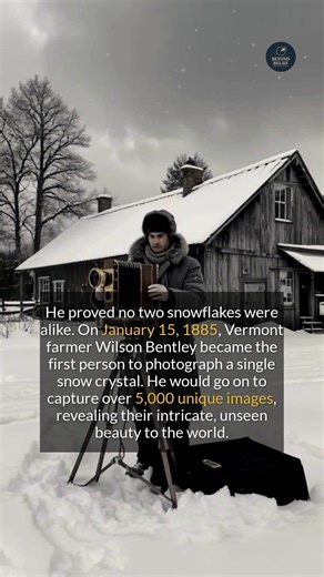 Discover the incredible story of Wilson Snowflake Bentley, who revolutionized snow crystal photography. #history #facts #didyouknow #photography | True Human Spirit | Facebook