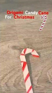 Origami candy cane for Christmas 🎄
