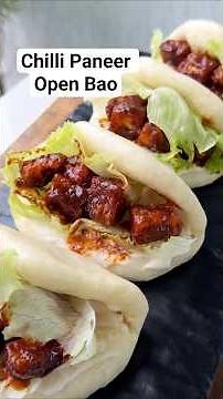 Open Bao Stuffed with Chilli Paneer 😋